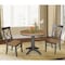 International Concepts Round 36 in Rd Extension Dining Table, 2 X-Back Chairs, Hickory/Washed Coal, 36 in W, 48 in L, Wood K45-36RXT-27B-C613-2 - alternate 3